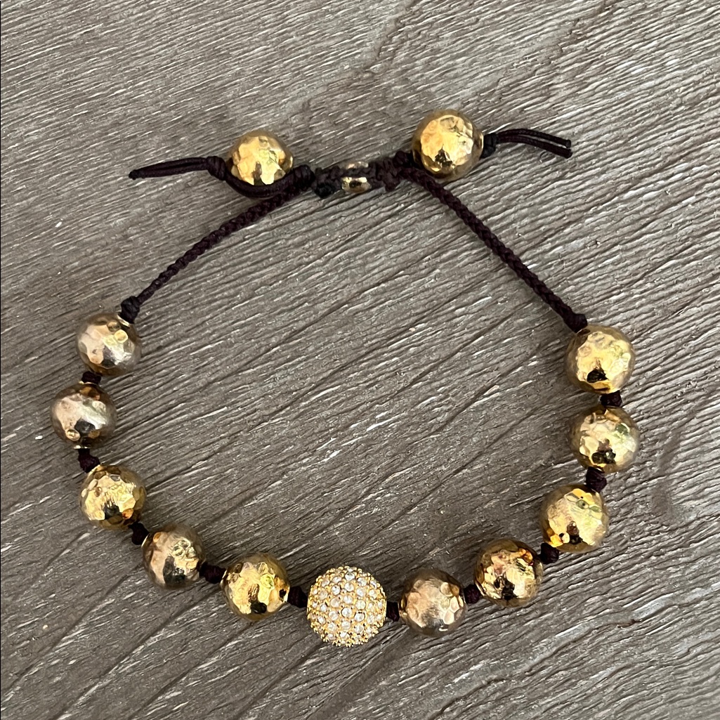 Tai Gold And Black Beaded Bracelet Neiman Marcus